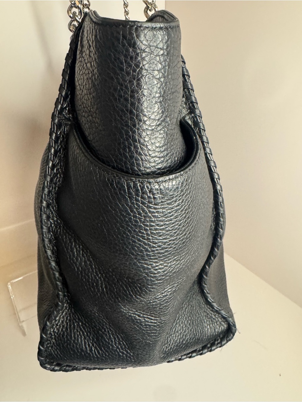 #414 Michael Michael Kors Chelsea Large Whipped Pebbled Leather Shoulder Tote - Picture 7 of 17